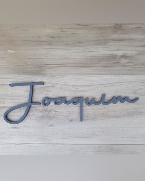 Nome de Parede Personalizado em mdf - Linha Aut - Joaquim