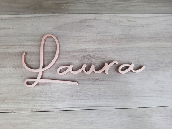 Nome de Parede Personalizado em mdf - Linha Aut - Laura
