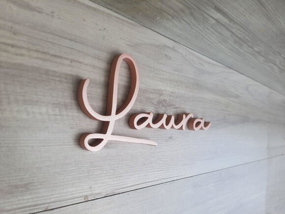 Nome de Parede Personalizado em mdf - Linha Aut - Laura