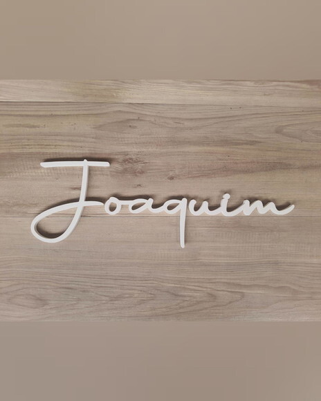 Nome de Parede Personalizado em mdf - Linha Aut - Joaquim