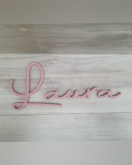 Nome de Parede Personalizado em mdf - Linha Aut - Laura