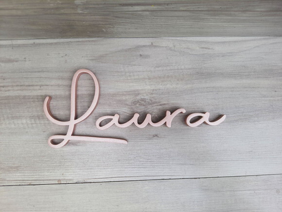 Nome de Parede Personalizado em mdf - Linha Aut - Laura