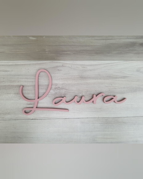 Nome de Parede Personalizado em mdf - Linha Aut - Laura