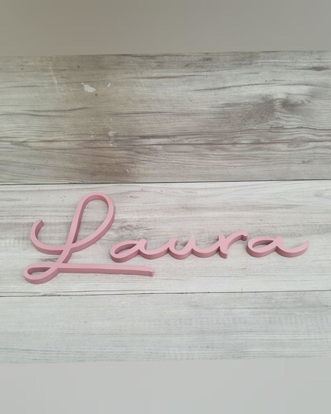 Nome de Parede Personalizado em mdf - Linha Aut - Laura