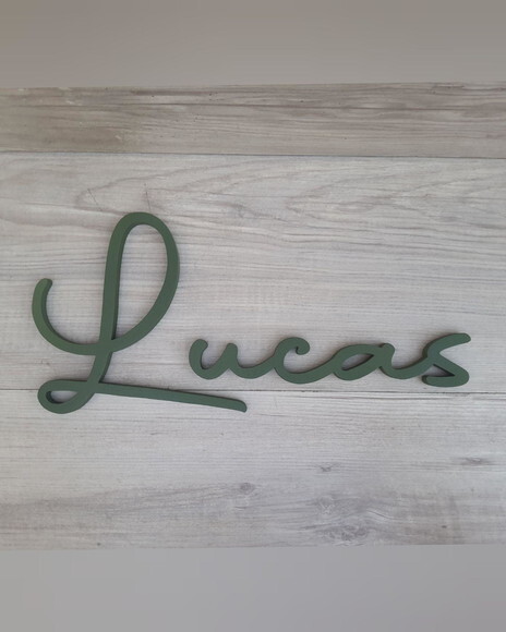 Nome de Parede Personalizado em mdf - Linha Aut - Lucas