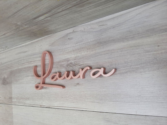 Nome de Parede Personalizado em mdf - Linha Aut - Laura