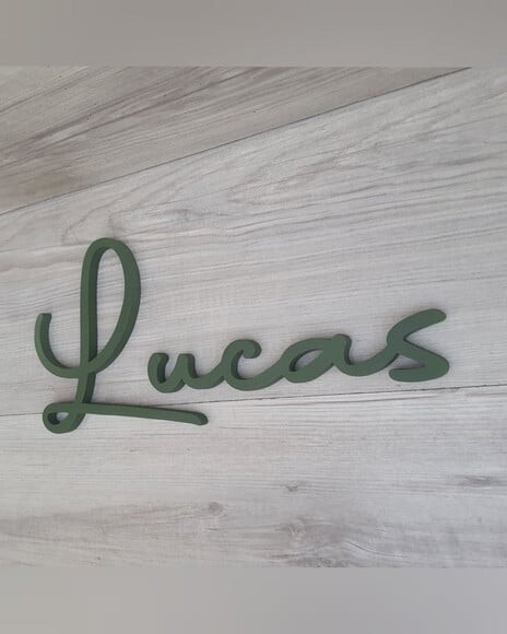 Nome de Parede Personalizado em mdf - Linha Aut - Lucas