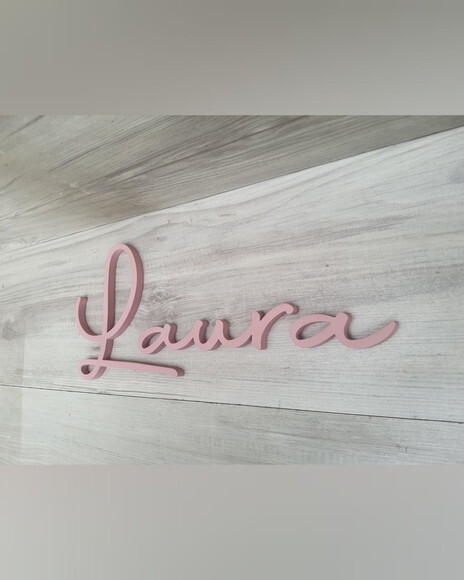 Nome de Parede Personalizado em mdf - Linha Aut - Laura