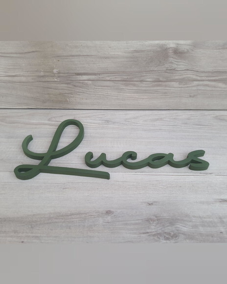 Nome de Parede Personalizado em mdf - Linha Aut - Lucas