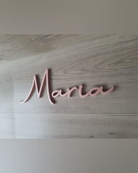 Nome de Parede Personalizado em mdf - Linha Aut - Maria