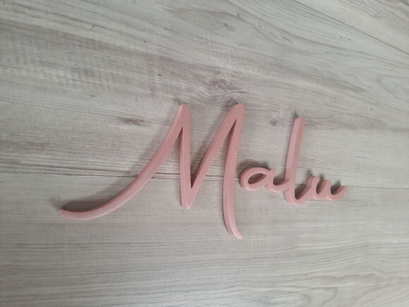 Nome de Parede Personalizado em mdf - Linha Aut - Malu