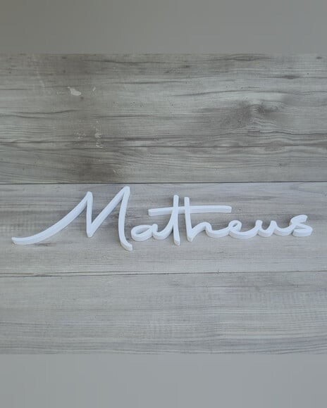 Nome de Parede Personalizado em mdf - Linha Aut - Matheus