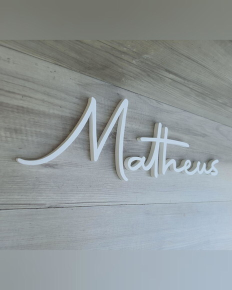Nome de Parede Personalizado em mdf - Linha Aut - Matheus