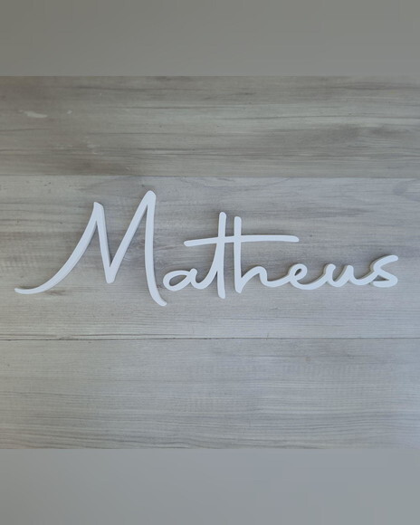 Nome de Parede Personalizado em mdf - Linha Aut - Matheus