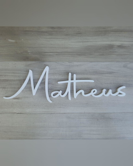 Nome de Parede Personalizado em mdf - Linha Aut - Matheus