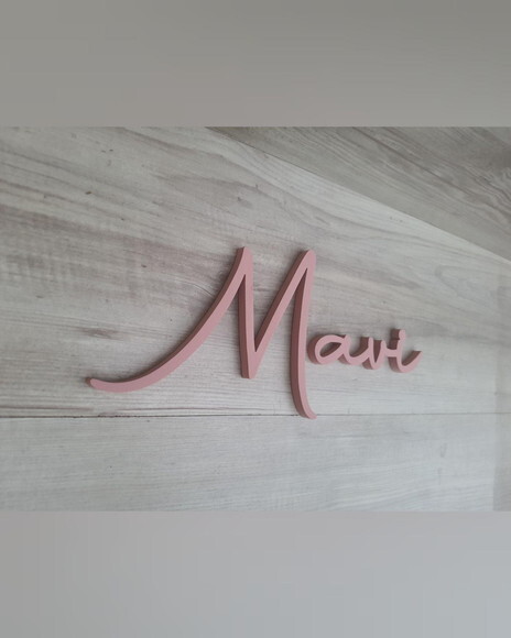 Nome de Parede Personalizado em mdf - Linha Aut - Mavi