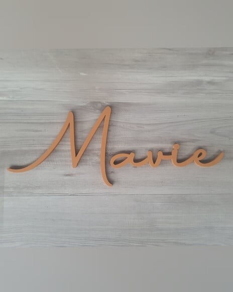 Nome de Parede Personalizado em mdf - Linha Aut - Mavie
