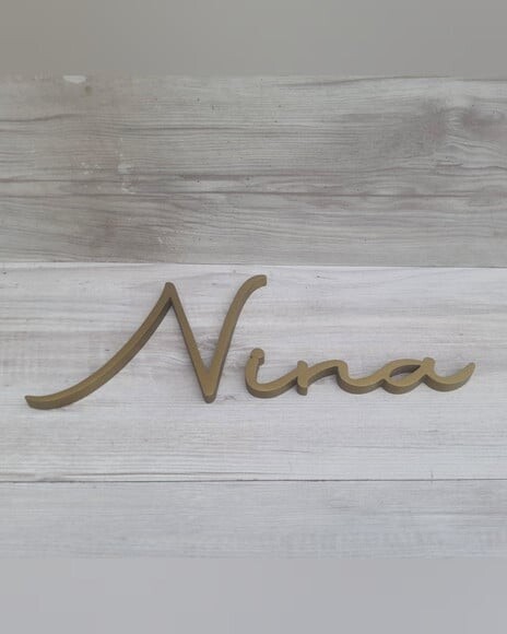 Nome de Parede Personalizado em mdf - Linha Aut - Nina