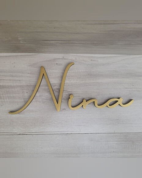Nome de Parede Personalizado em mdf - Linha Aut - Nina