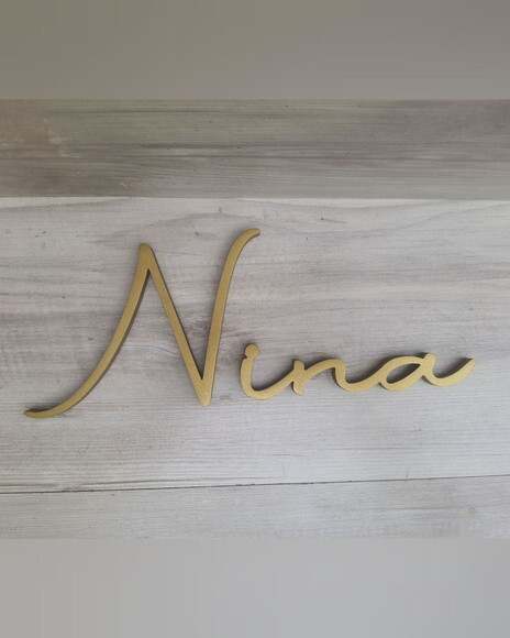 Nome de Parede Personalizado em mdf - Linha Aut - Nina