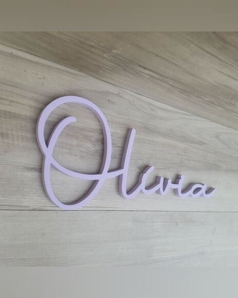 Nome de Parede Personalizado em mdf - Linha Aut - Olívia