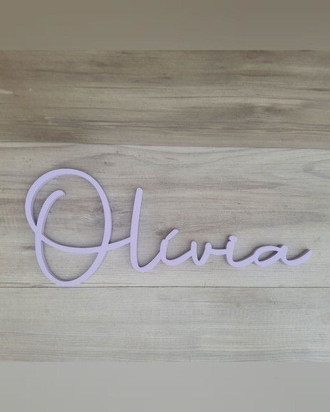 Nome de Parede Personalizado em mdf - Linha Aut - Olívia