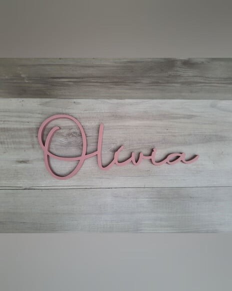 Nome de Parede Personalizado em mdf - Linha Aut - Olívia