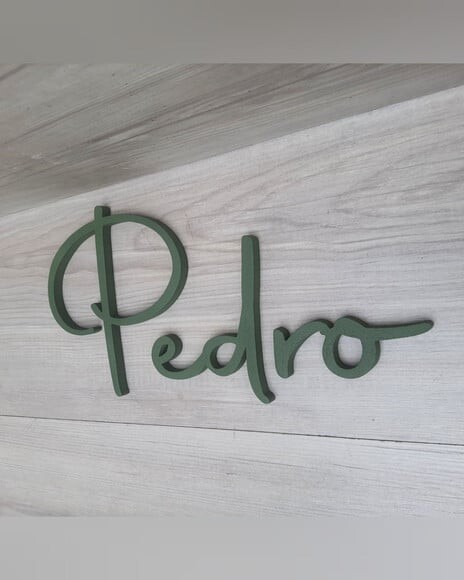 Nome de Parede Personalizado em mdf - Linha Aut - Pedro