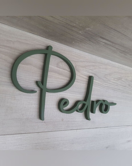 Nome de Parede Personalizado em mdf - Linha Aut - Pedro