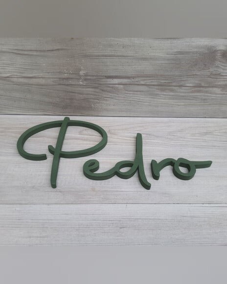 Nome de Parede Personalizado em mdf - Linha Aut - Pedro