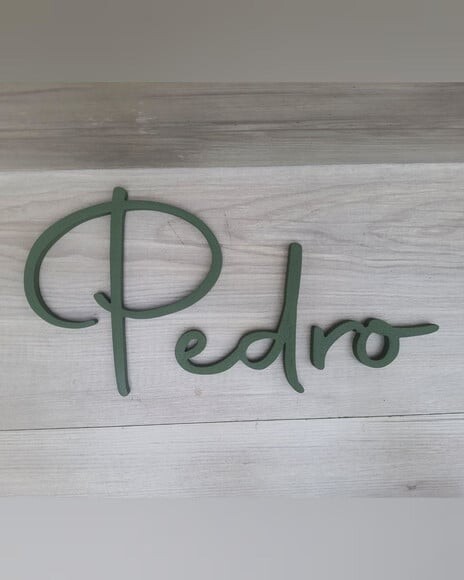 Nome de Parede Personalizado em mdf - Linha Aut - Pedro