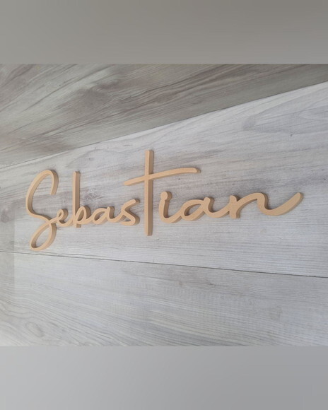Nome de Parede Personalizado em mdf - Linha Aut - Sebastian