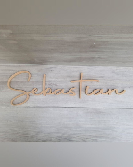 Nome de Parede Personalizado em mdf - Linha Aut - Sebastian