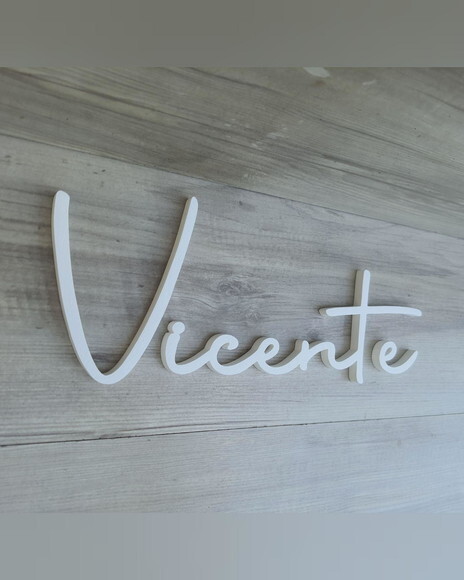 Nome de Parede Personalizado em mdf - Linha Aut - Vicente