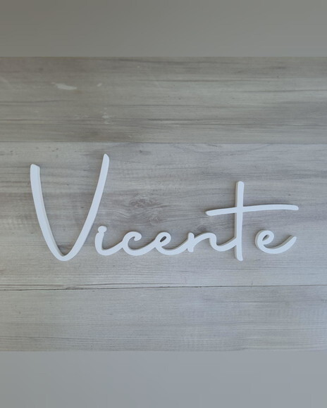 Nome de Parede Personalizado em mdf - Linha Aut - Vicente