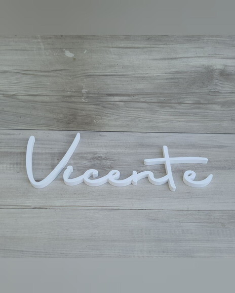 Nome de Parede Personalizado em mdf - Linha Aut - Vicente