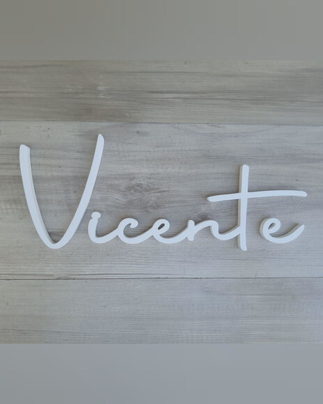 Nome de Parede Personalizado em mdf - Linha Aut - Vicente