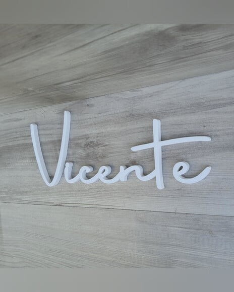 Nome de Parede Personalizado em mdf - Linha Aut - Vicente
