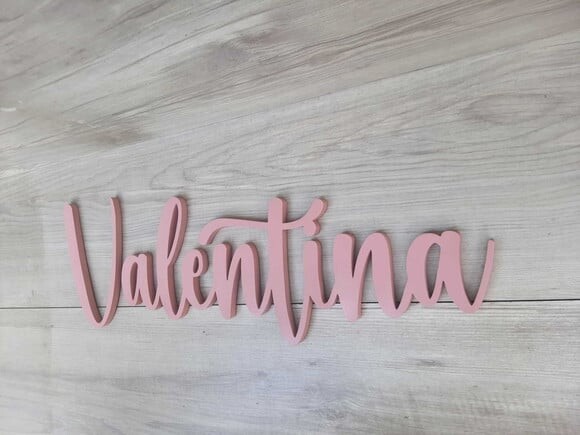 Nome de Parede Personalizado em mdf - Linha Bt - Valentina