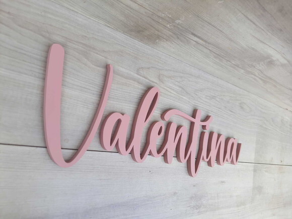 Nome de Parede Personalizado em mdf - Linha Bt - Valentina