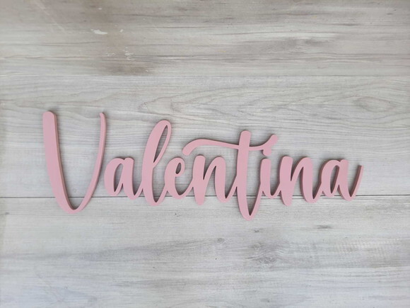 Nome de Parede Personalizado em mdf - Linha Bt - Valentina