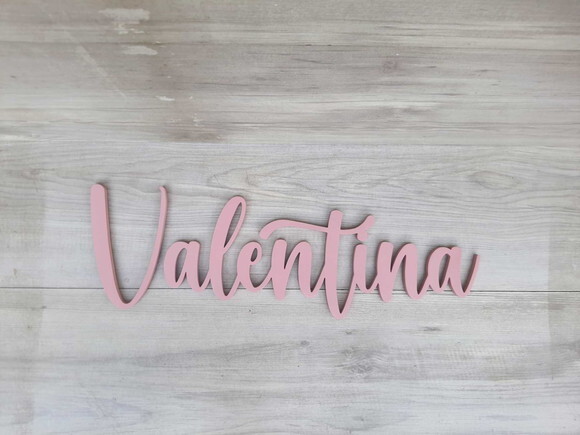Nome de Parede Personalizado em mdf - Linha Bt - Valentina