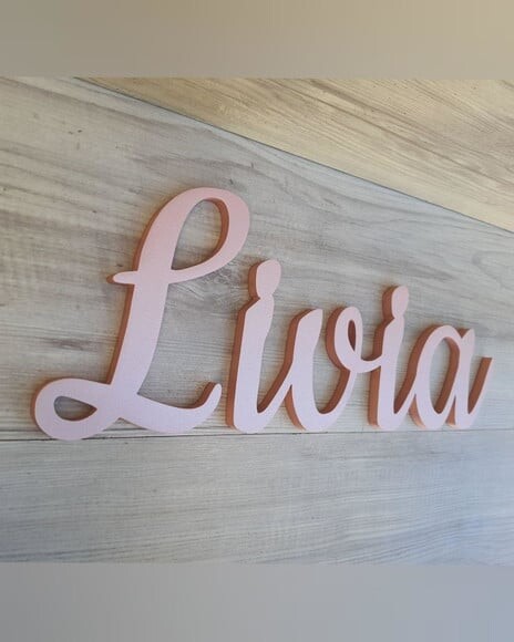 Nome de Parede Personalizado em mdf - Linha Ck - Livia