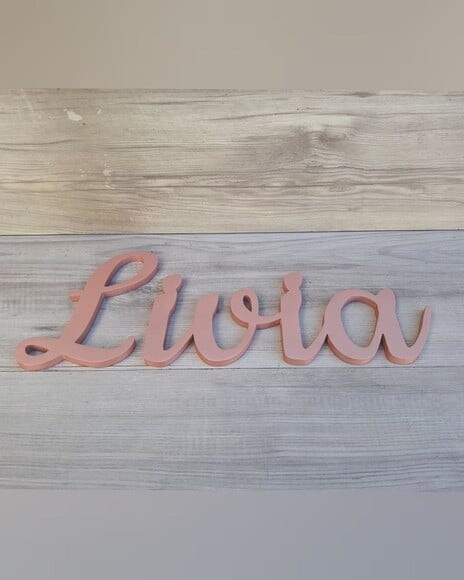 Nome de Parede Personalizado em mdf - Linha Ck - Livia