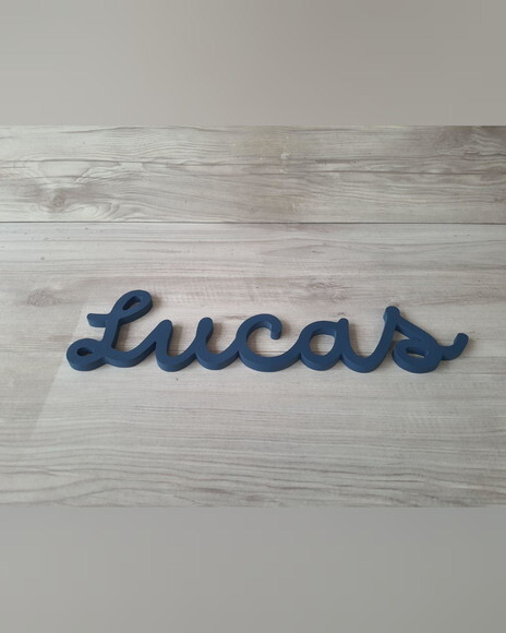 Nome de Parede Personalizado em mdf - Linha Dm - Lucas 10cm