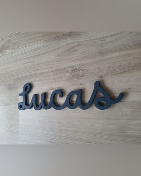 Nome de Parede Personalizado em mdf - Linha Dm - Lucas 10cm