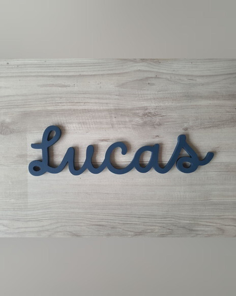 Nome de Parede Personalizado em mdf - Linha Dm - Lucas 10cm