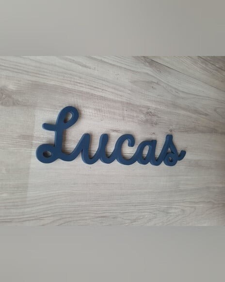 Nome de Parede Personalizado em mdf - Linha Dm - Lucas 10cm