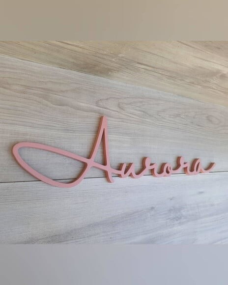 Nome de Parede Personalizado em mdf - Linha Hl - Aurora