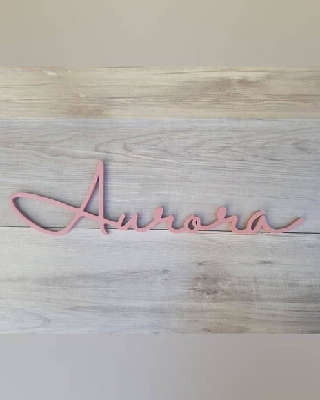 Nome de Parede Personalizado em mdf - Linha Hl - Aurora